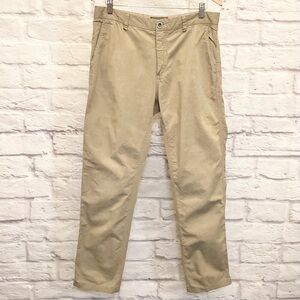 Roots Canada 33x31 Cotton Slim Straight Tan Beige Men’s Cotton Pants Slacks